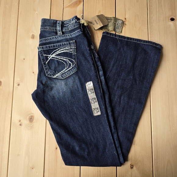 Silver Jeans Denim - Silver Jeans Suki Mid Rise Bootcut Denim Jeans Womens 30X34 NWT